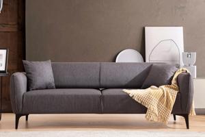 Design 3 személyes kanapé Beasley 220 cm sötétszürke