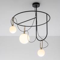 Artemide nh S4 üveg függőlámpa, háromlámpás