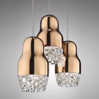 Axolight Fedora - LED lámpa rózsaarany, 3-izzós