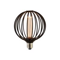 Globe LED izzó, fekete, E27, 3,5 W, 1.800K, dimmelhető