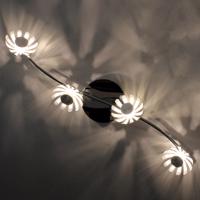 LED fali lámpa Bloom négy izzós ezüst