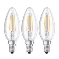 LED gyertya lámpa E14 4 W 2700 K filament 3 db-os