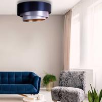 Mennyezeti világítás Trio Ø 60 cm navy/ezüst/fehér