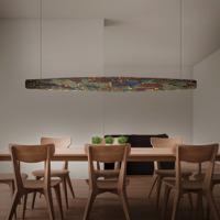 Quitani Persida LED-es függőlámpa, 148 cm, ütőfém, arany